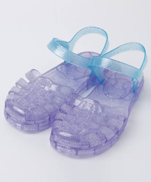 Catherine Cottage（キャサリンコテージ）の「ラメクリアサンダル（サンダル・キッズ・クリア/ピンク/ライラック・16/17/18/19/20/21/21.5）」の2枚目の写真