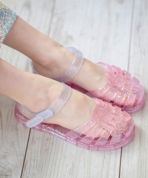Catherine Cottage（キャサリンコテージ）の「ラメクリアサンダル（サンダル・キッズ・クリア/ピンク/ライラック・16/17/18/19/20/21/21.5）」の3枚目の写真