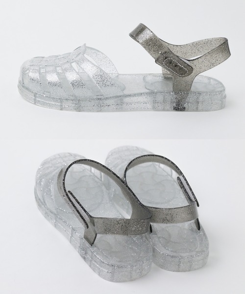 Catherine Cottage（キャサリンコテージ）の「ラメクリアサンダル（サンダル・キッズ・クリア/ピンク/ライラック・16/17/18/19/20/21/21.5）」の8枚目の写真