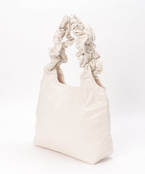 VENCEEXCHANGE（ヴァンスエクスチェンジ）の「合皮フリルハンドルトートバッグ（ショルダーバッグ・レディース・オフホワイト/ブラック/シルバー・FREE）」の16枚目の写真