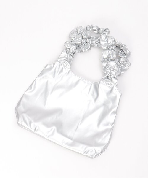 VENCEEXCHANGE（ヴァンスエクスチェンジ）の「合皮フリルハンドルトートバッグ（ショルダーバッグ・レディース・オフホワイト/ブラック/シルバー・FREE）」の8枚目の写真