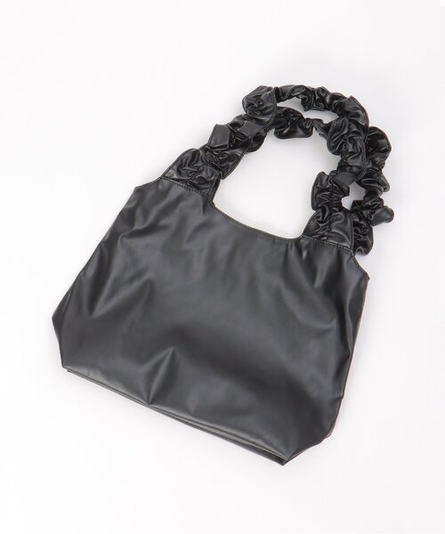 VENCEEXCHANGE（ヴァンスエクスチェンジ）の「合皮フリルハンドルトートバッグ（ショルダーバッグ・レディース・オフホワイト/ブラック/シルバー・FREE）」の5枚目の写真