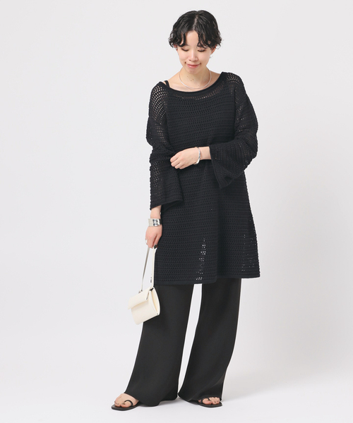 AP STUDIO（エーピーストゥディオ）の「シルクリネンニットドレス（ニット/セーター・レディース・ブラック・FREE）」の15枚目の写真