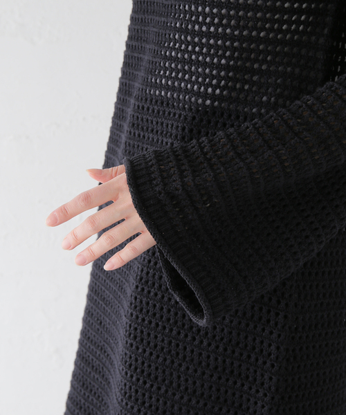 AP STUDIO（エーピーストゥディオ）の「シルクリネンニットドレス（ニット/セーター・レディース・ブラック・FREE）」の6枚目の写真