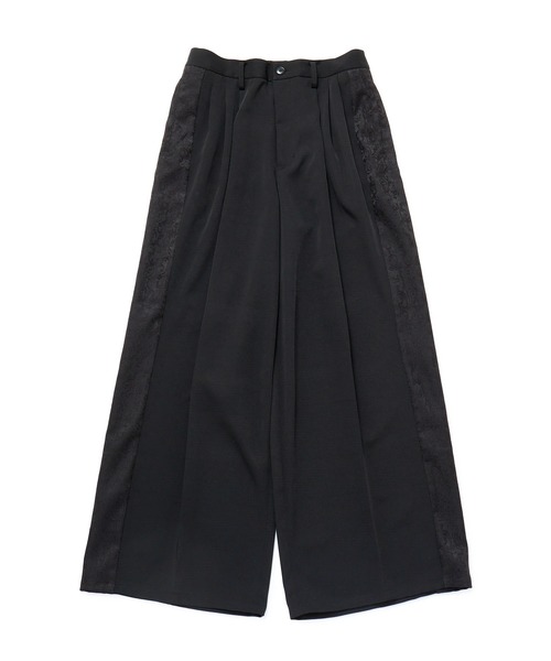 JUNRED（ジュンレッド）の「ジャガードライン3タックワイドトラックパンツ（スラックス・メンズ・ブラック/チャコールグレー・L/M/S）」の16枚目の写真