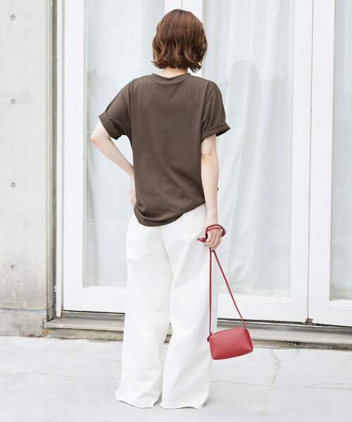 +81BRANCA(ハチイチブランカ)の「+81BRANCA/ハチイチブランカ SLOBE別注 シアーTEE(Tシャツ/カットソー・レディース・チャコールグレー/アイボリー/スカイブルー・FREE)」の6枚目の写真