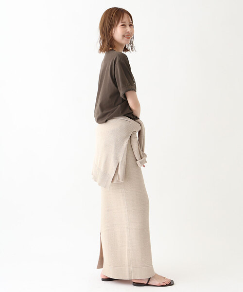 +81BRANCA(ハチイチブランカ)の「+81BRANCA/ハチイチブランカ SLOBE別注 シアーTEE(Tシャツ/カットソー・レディース・チャコールグレー/アイボリー/スカイブルー・FREE)」の10枚目の写真