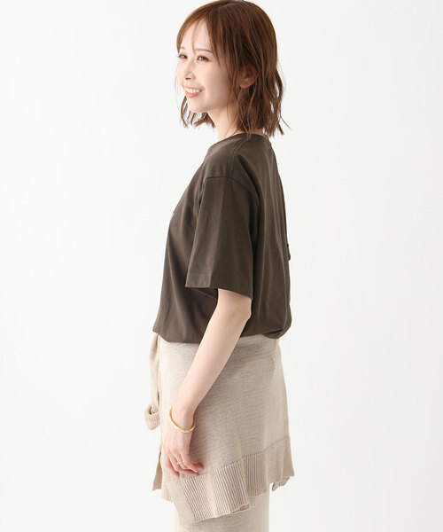 +81BRANCA(ハチイチブランカ)の「+81BRANCA/ハチイチブランカ SLOBE別注 シアーTEE(Tシャツ/カットソー・レディース・チャコールグレー/アイボリー/スカイブルー・FREE)」の13枚目の写真