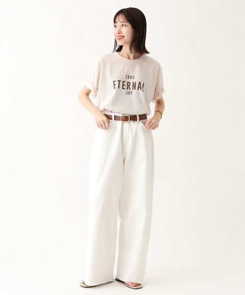 +81BRANCA(ハチイチブランカ)の「+81BRANCA/ハチイチブランカ SLOBE別注 シアーTEE(Tシャツ/カットソー・レディース・チャコールグレー/アイボリー/スカイブルー・FREE)」の18枚目の写真