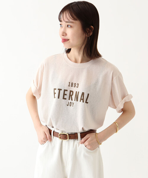 +81BRANCA(ハチイチブランカ)の「+81BRANCA/ハチイチブランカ SLOBE別注 シアーTEE(Tシャツ/カットソー・レディース・チャコールグレー/アイボリー/スカイブルー・FREE)」の22枚目の写真