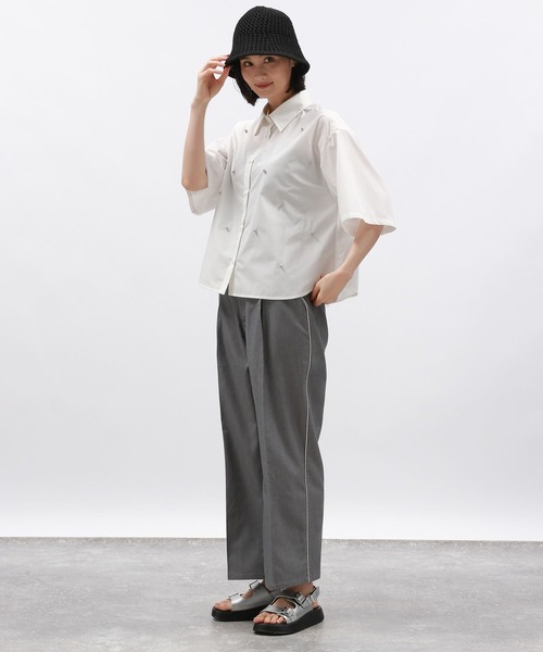 LAKOLE(ラコレ)の「ボールスタッズ半袖シャツ / 136000(シャツ/ブラウス・レディース・ブラック/ブルー/オフホワイト・FREE)」の12枚目の写真