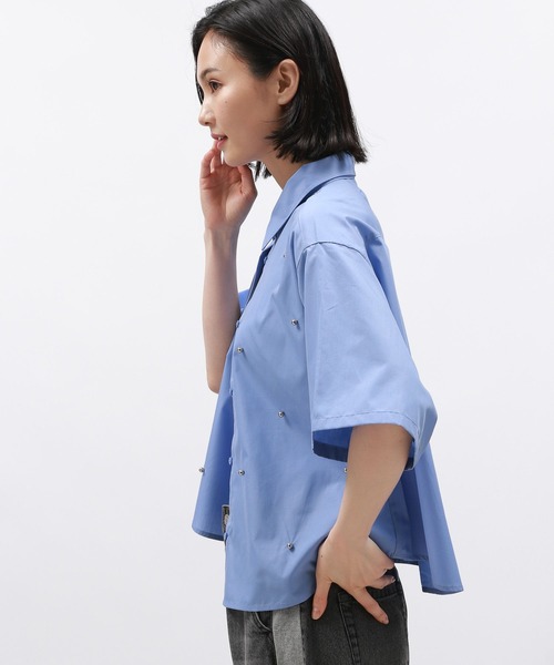 LAKOLE(ラコレ)の「ボールスタッズ半袖シャツ / 136000(シャツ/ブラウス・レディース・ブラック/ブルー/オフホワイト・FREE)」の21枚目の写真