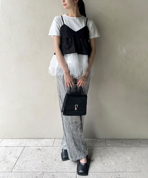 Jewelobe(ジュエローブ)の「ドットオーガンジーボリュームぺプラムTシャツ(Tシャツ/カットソー・レディース・ホワイト/ブラック・FREE)」の17枚目の写真
