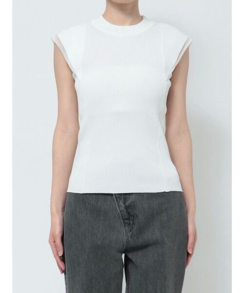 LAGUNAMOON（ラグナムーン）の「カバースリーブシアーニットプルオーバー（ニット/セーター・レディース・ホワイト/ベージュ/ブラック・FREE）」の9枚目の写真