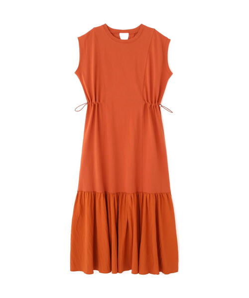 FREE'S MART（フリーズマート）の「◆布帛ドッキングフレンチスリーブカットワンピース（ワンピース・レディース・オレンジ/ブラック/カーキ・SMALL/MEDIUM）」の22枚目の写真