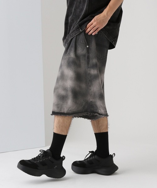 HARE（ハレ）の「DABOルーズデニムハーフパンツ(HARE)（デニムパンツ・メンズ・ブルー/ブラック・FREE）」の6枚目の写真