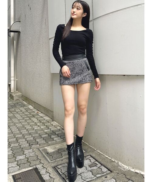 GYDA(ジェイダ)の「【SETUP着用可】ツイード異素材スカートライクショートパンツ(スカート・レディース・その他2/その他・MEDIUM/SMALL)」の8枚目の写真