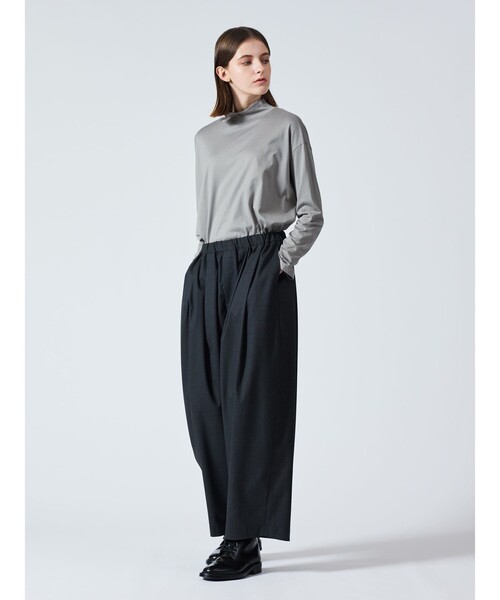 mizuiroind(ミズイロインド)の「mizuiro ind ワイドタックパンツ(その他パンツ・レディース・ライトグレー/ブラウン/ネイビー系1/ブラック系その他2/グレー系その他5/グレー・FREE)」の15枚目の写真