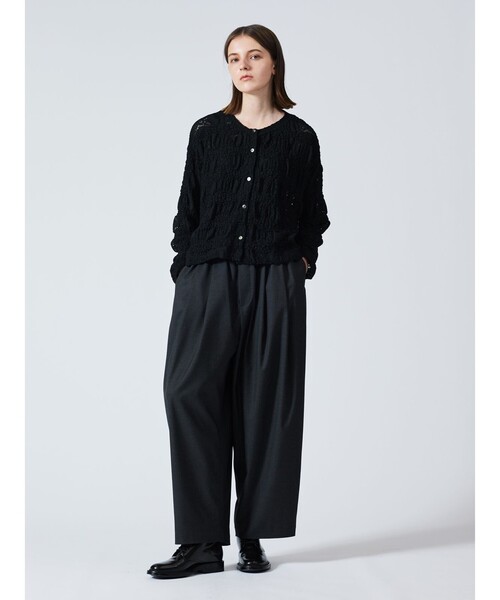 mizuiroind（ミズイロインド）の「mizuiro ind ワイドタックパンツ（その他パンツ・レディース・ライトグレー/ブラウン/ネイビー系1/ブラック系その他2/グレー系その他5/グレー・FREE）」の14枚目の写真