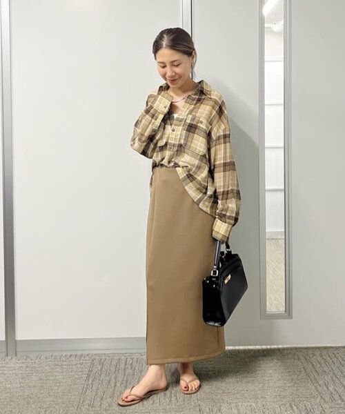 un dix cors(アンディコール)の「シアーチェックシャツ(シャツ/ブラウス・レディース・ブラック/ベージュ/レッド・FREE)」の21枚目の写真