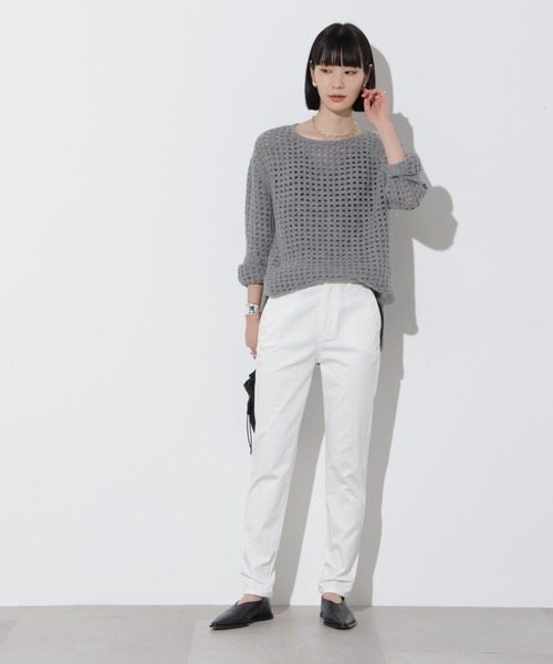 Apo(s)ture(アポスチャー)の「OLIVIA-001/チノスリムパンツ(チノパンツ・レディース・ブラック/ベージュ/ネイビー/ホワイト・XS/S/M/L/XL)」の8枚目の写真