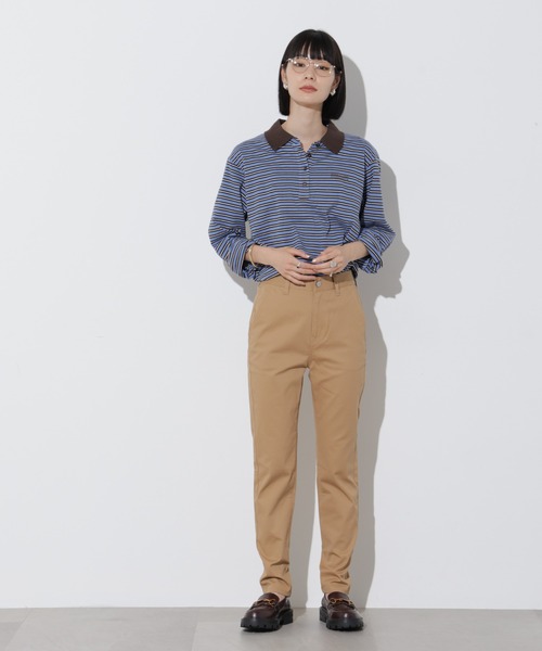 Apo(s)ture(アポスチャー)の「OLIVIA-001/チノスリムパンツ(チノパンツ・レディース・ブラック/ベージュ/ネイビー/ホワイト・XS/S/M/L/XL)」の6枚目の写真