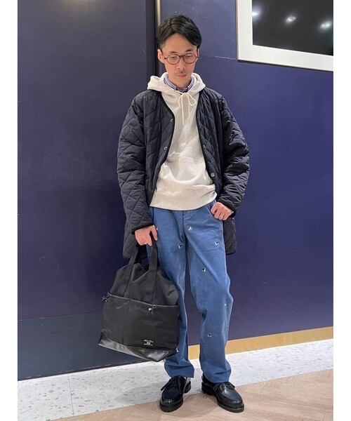 BROOKS BROTHERS（ブルックスブラザーズ）の「コットンフレンチテリー ロゴ プルオーバー フーディー（パーカー・メンズ・ネイビー/グレー・LARGE/MEDIUM/SMALL）」の4枚目の写真