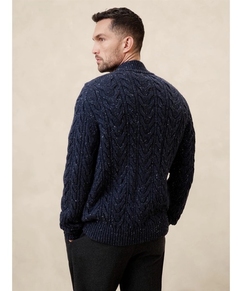 セール】BANANA REPUBLIC FACTORY STORE ツイード ケーブルセーター