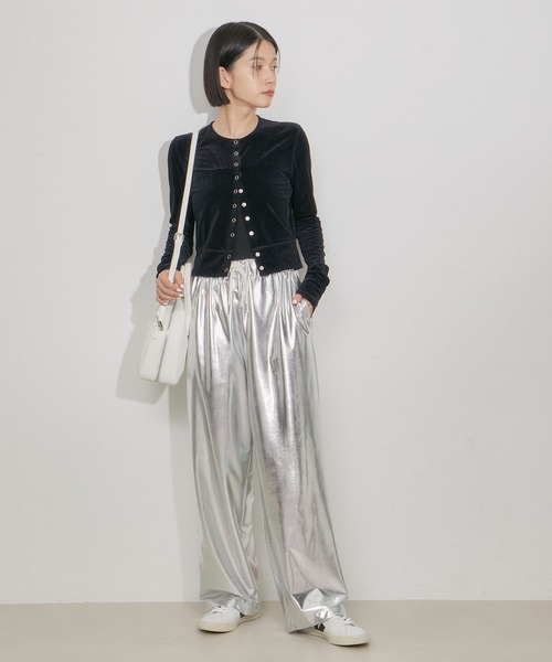 ADAM ET ROPE'（アダムエロペ）の「【洗える】メタリックイージーパンツ（その他パンツ・レディース・シルバー系その他/ゴールド/ブラック・FREE）」の7枚目の写真