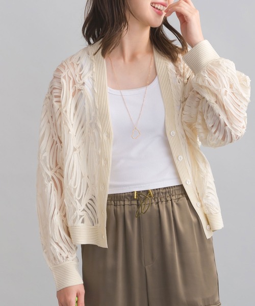 【セール】チュール刺繍カーディガン（Tシャツ/カットソー）｜PICCIN（ピッチン）