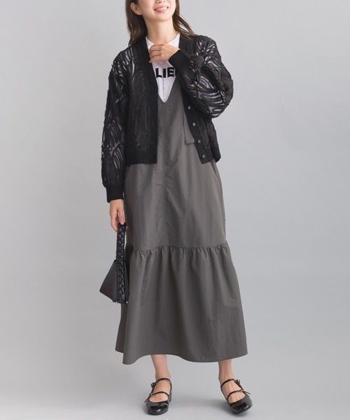 PICCIN（ピッチン）の「チュール刺繍カーディガン（Tシャツ/カットソー・レディース・ブラック/アイボリー・M）」の12枚目の写真