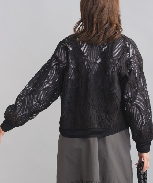 PICCIN（ピッチン）の「チュール刺繍カーディガン（Tシャツ/カットソー・レディース・ブラック/アイボリー・M）」の10枚目の写真