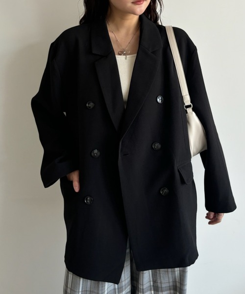 Birthday room(バースデイルーム)の「〈セットアップ対応〉オーバーサイズテーラードジャケット / over size tailored jacket(テーラードジャケット・レディース・ブラック/グレー・FREE)」の18枚目の写真