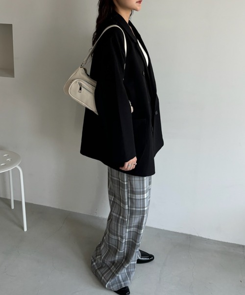 Birthday room(バースデイルーム)の「〈セットアップ対応〉オーバーサイズテーラードジャケット / over size tailored jacket(テーラードジャケット・レディース・ブラック/グレー・FREE)」の8枚目の写真