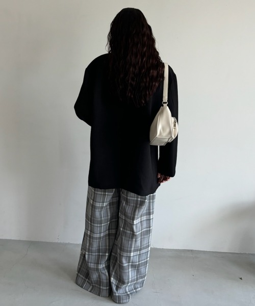 Birthday room(バースデイルーム)の「〈セットアップ対応〉オーバーサイズテーラードジャケット / over size tailored jacket(テーラードジャケット・レディース・ブラック/グレー・FREE)」の9枚目の写真