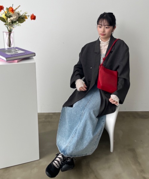 Birthday room(バースデイルーム)の「〈セットアップ対応〉オーバーサイズテーラードジャケット / over size tailored jacket(テーラードジャケット・レディース・ブラック/グレー・FREE)」の12枚目の写真