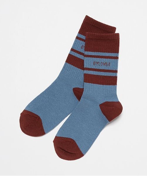 by LOVEiT（バイラビット）の「ラインクルーソックス（ソックス/靴下・キッズ・ブラック/サックスブルー/ピンク・L/M/S）」の3枚目の写真