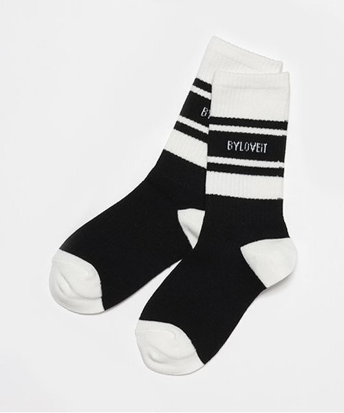 by LOVEiT（バイラビット）の「ラインクルーソックス（ソックス/靴下・キッズ・ブラック/サックスブルー/ピンク・L/M/S）」の8枚目の写真