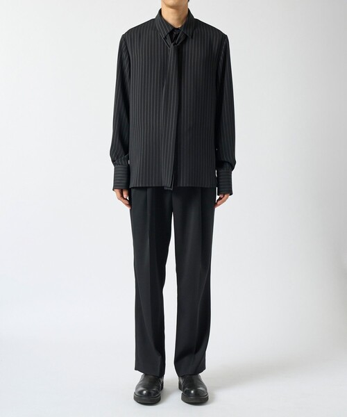 CULLNI（クルニ）の「Stripe Double Satin Bowtie Shirt（シャツ