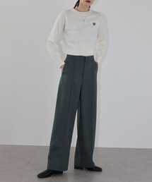 J by blue（ジェイバイブルー）の「ピンタックストレートスラックス（スラックス）」