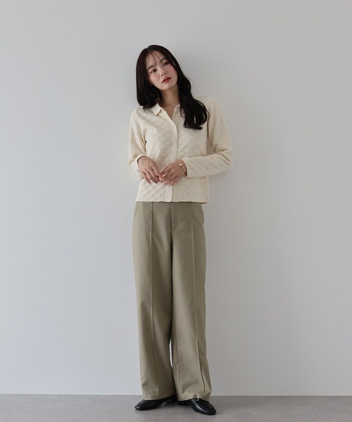 J by blue(ジェイバイブルー)の「ピンタックストレートスラックス(スラックス・レディース・モカ/ブラック/チャコールグレー・SMALL/MEDIUM/LARGE)」の9枚目の写真