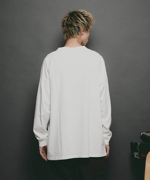 SAVIER(サビアー)の「【SAVIER/サビアー】ルーズフィットラグランロンT(Tシャツ/カットソー・メンズ・ブラック/ホワイト・LARGE/MEDIUM)」の5枚目の写真