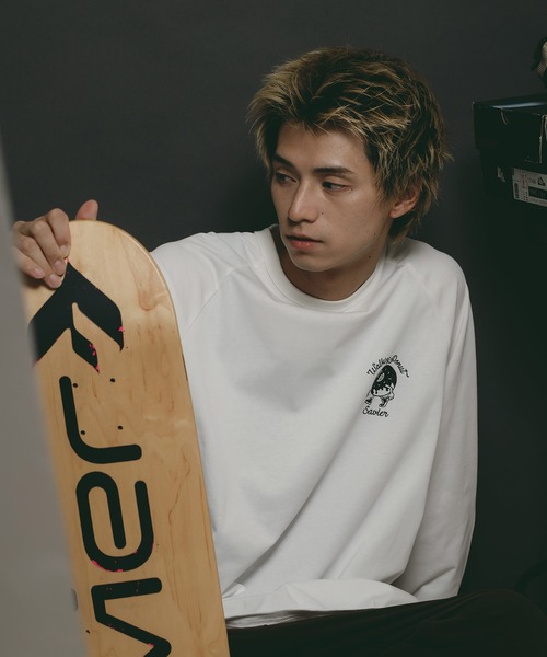 SAVIER(サビアー)の「【SAVIER/サビアー】ルーズフィットラグランロンT(Tシャツ/カットソー・メンズ・ブラック/ホワイト・LARGE/MEDIUM)」の6枚目の写真