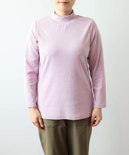 MB mint breeze(エムビーミントブリーズ)の「【L~6L 大きいサイズ】【吸湿・発熱】テレコタートルネックTシャツ(Tシャツ/カットソー・レディース・ライトグレー/ブラック/ピンク・LL/3L/4L/5L/6L/L)」の13枚目の写真