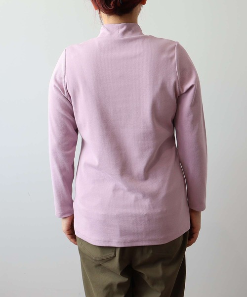 MB mint breeze(エムビーミントブリーズ)の「【L~6L 大きいサイズ】【吸湿・発熱】テレコタートルネックTシャツ(Tシャツ/カットソー・レディース・ライトグレー/ブラック/ピンク・LL/3L/4L/5L/6L/L)」の16枚目の写真