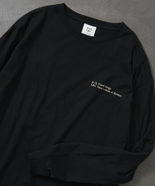 Firsthand(ファーストハンド)の「MA Firsthand/マ ファーストハンド BASIC LOGO LS TEE / ロングスリーブTシャツ / ロンT / 長袖Tシャツ(Tシャツ/カットソー・メンズ・ホワイト/ブラック/グレー・MEDIUM/LARGE)」の2枚目の写真