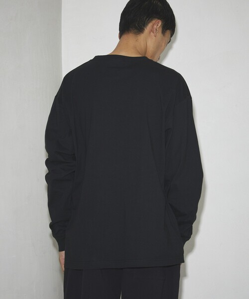 Firsthand(ファーストハンド)の「MA Firsthand/マ ファーストハンド BASIC LOGO LS TEE / ロングスリーブTシャツ / ロンT / 長袖Tシャツ(Tシャツ/カットソー・メンズ・ホワイト/ブラック/グレー・MEDIUM/LARGE)」の4枚目の写真