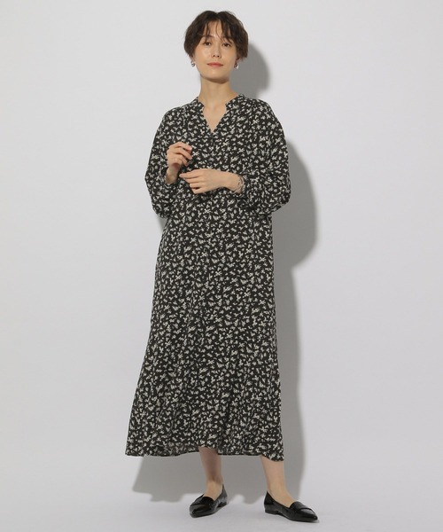 Elura（エルーラ）の「＜低身長サイズあり＞2WAYフラワープリントワンピース144314（ワンピース・レディース・ブラック/ネイビー/ブラック系その他/ダークネイビー・MEDIUM/FREE(S)/LARGE）」の15枚目の写真