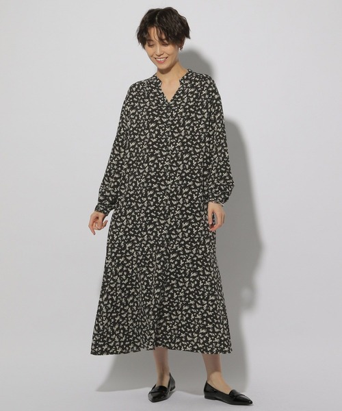 Elura（エルーラ）の「＜低身長サイズあり＞2WAYフラワープリントワンピース144314（ワンピース・レディース・ブラック/ネイビー/ブラック系その他/ダークネイビー・MEDIUM/FREE(S)/LARGE）」の17枚目の写真