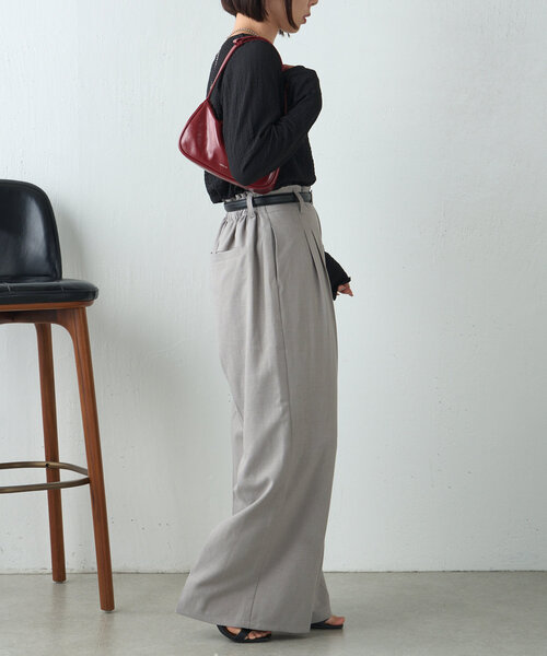 Jena espace merveilleux(ジェナ エスパスメルヴェイユ)の「ラメタックワイドパンツ(その他パンツ・レディース・チャコールグレー/ライトグレー・FREE)」の6枚目の写真